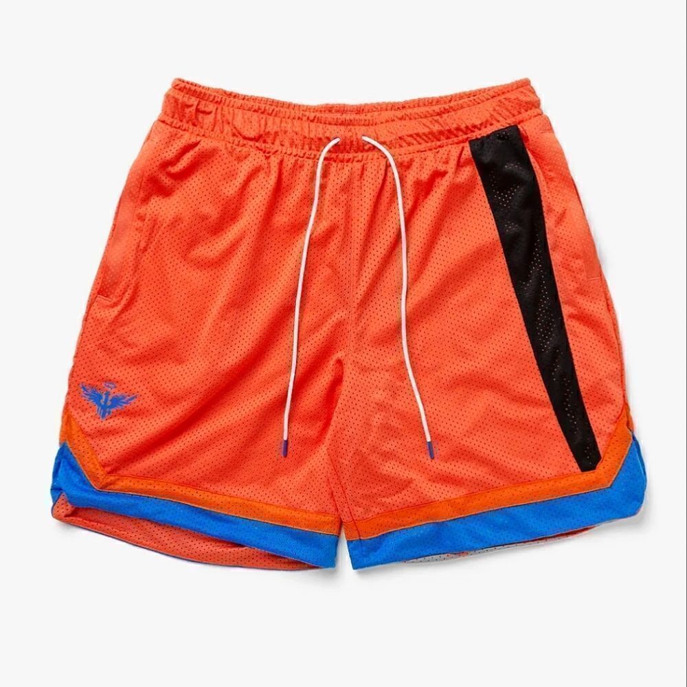 Puma Melo One Stripe Basketball Shorts Orange Blue Dragon Ball Z Men's XL Lined